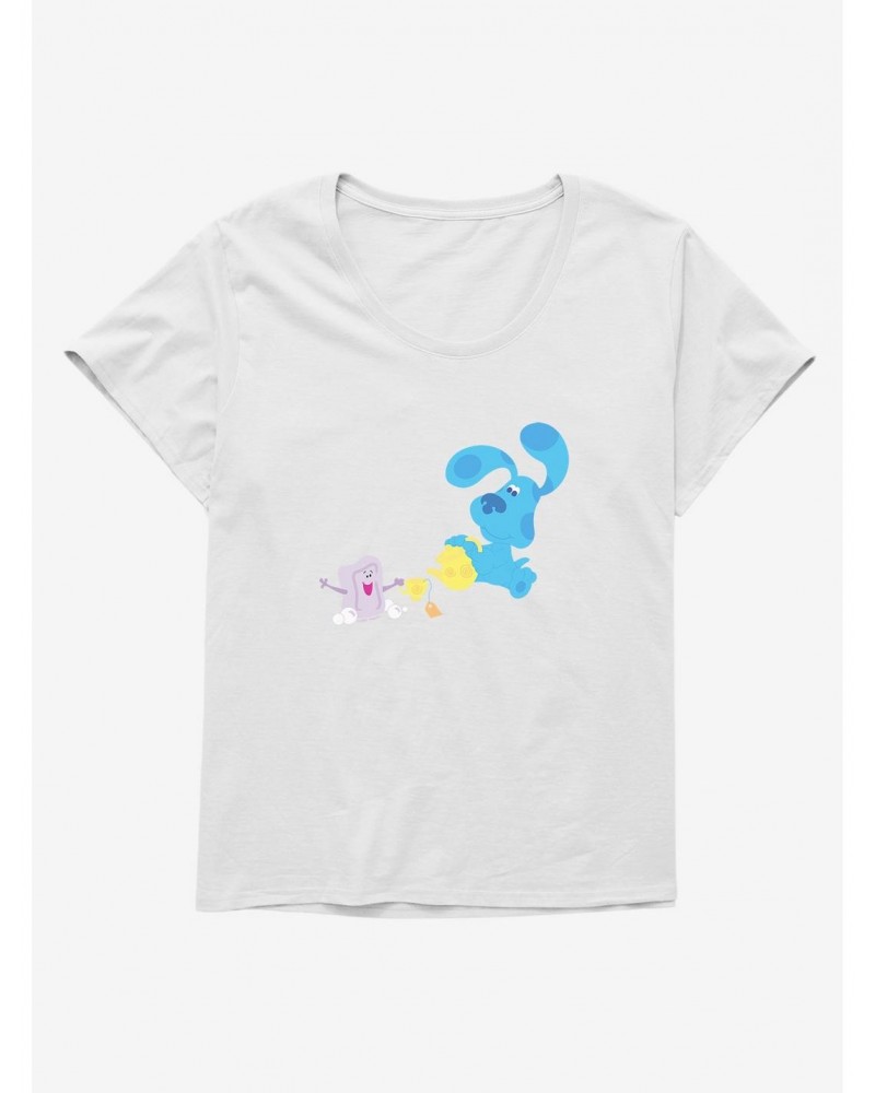 Blue's Clues Slippery Soap And Blue Teatime Girls T-Shirt Plus Size $12.72 T-Shirts