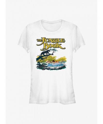 Disney The Jungle Book Relaxing Swim Girls T-Shirt $6.18 T-Shirts