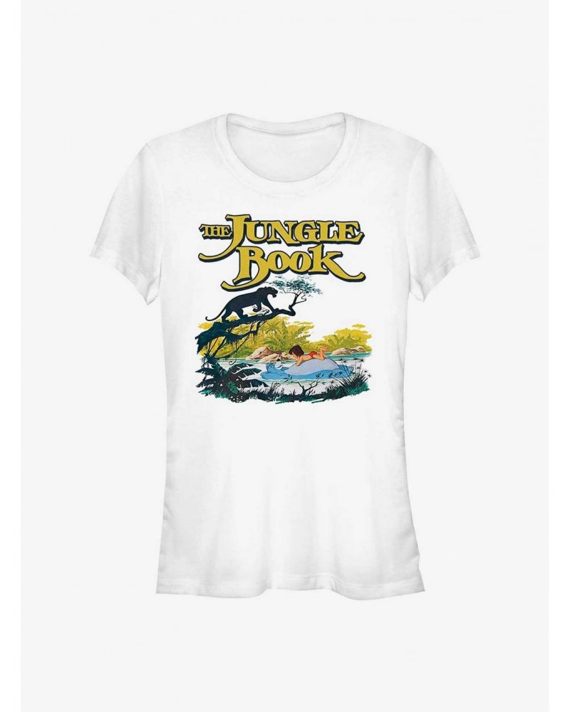 Disney The Jungle Book Relaxing Swim Girls T-Shirt $6.18 T-Shirts