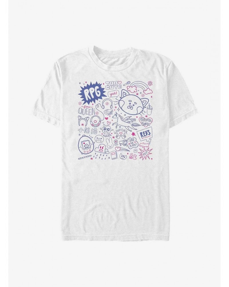 Disney Pixar Turning Red Doodle T-Shirt $4.66 T-Shirts