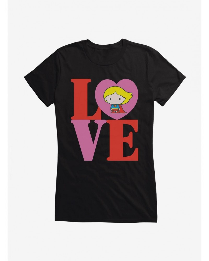 Supergirl Chibi Love Girl's T-Shirt $9.36 T-Shirts