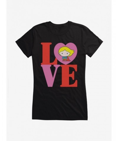 Supergirl Chibi Love Girl's T-Shirt $9.36 T-Shirts