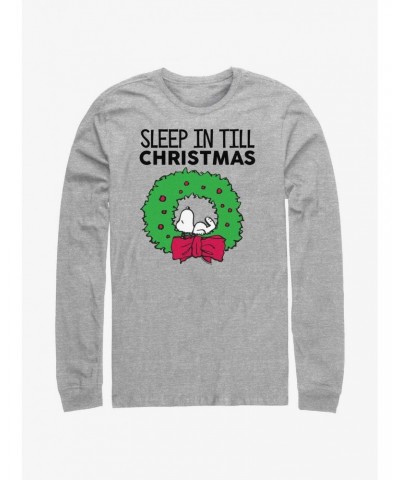 Peanuts Sleep In Till Christmas Long-Sleeve T-Shirt $7.83 T-Shirts