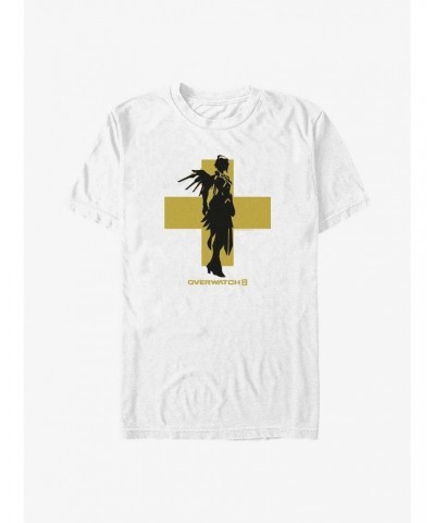 Overwatch 2 Mercy Silhouette T-Shirt $6.69 T-Shirts