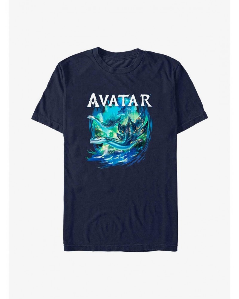 Avatar: The Way of Water Underwater Tulkun T-Shirt $7.89 T-Shirts