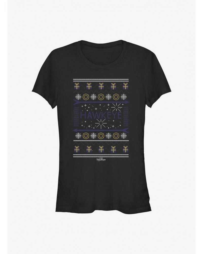 Marvel Hawkeye Hawkeye Christmas Sweater Girls T-Shirt $7.57 T-Shirts