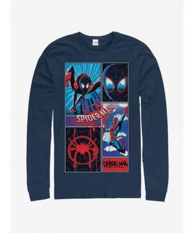 Marvel Spider-Man: Into The Spider-Verse Comic Spiders Long-Sleeve T-Shirt $11.32 T-Shirts