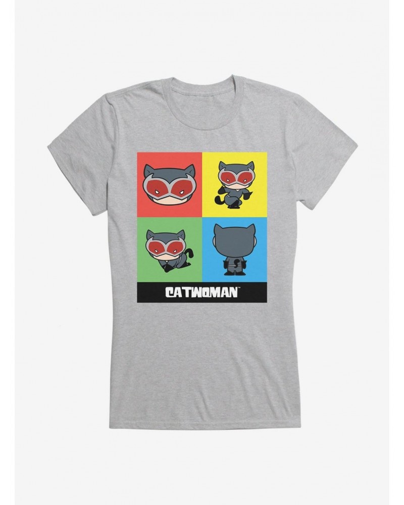 DC Comics Batman Chibi Catwoman Squares Girls T-Shirt $11.45 T-Shirts