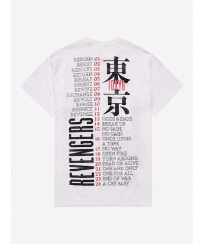 Tokyo Revengers Episode Names Double-Sided T-Shirt $9.02 T-Shirts