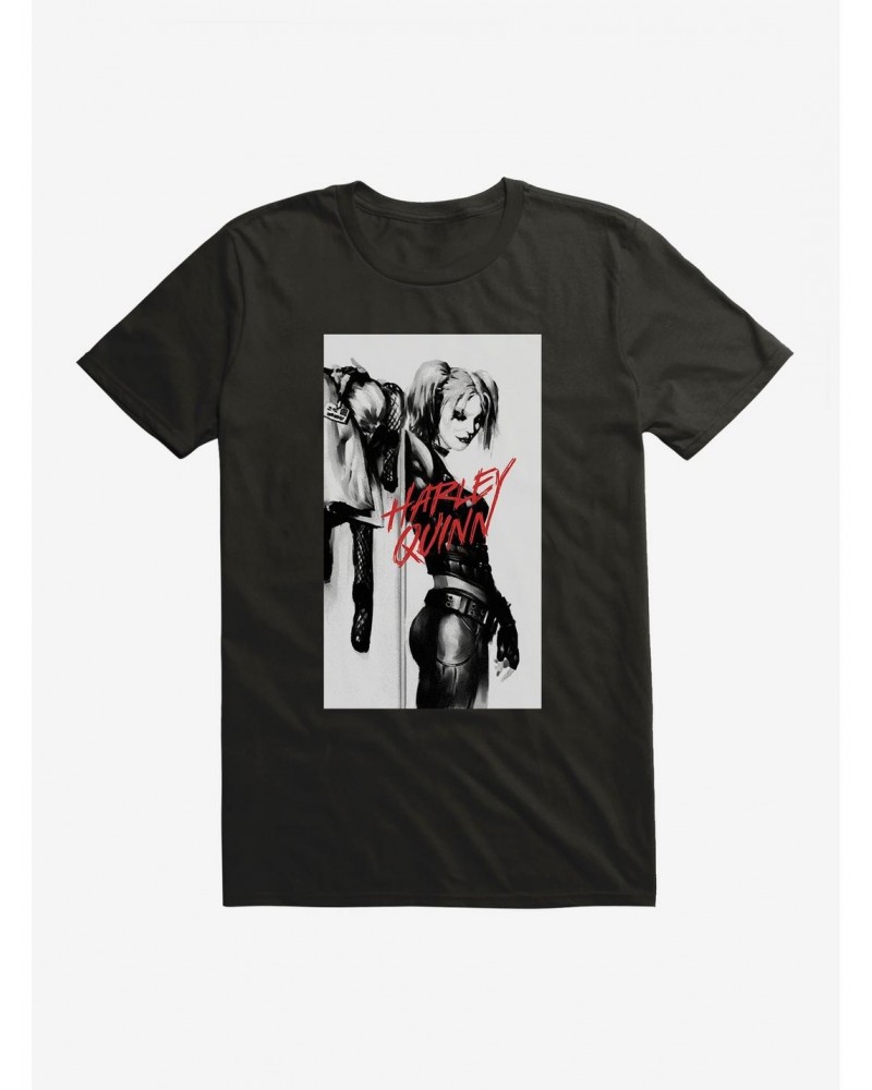 DC Comics Batman Harley Quinn Black And White Portrait T-Shirt $5.74 T-Shirts