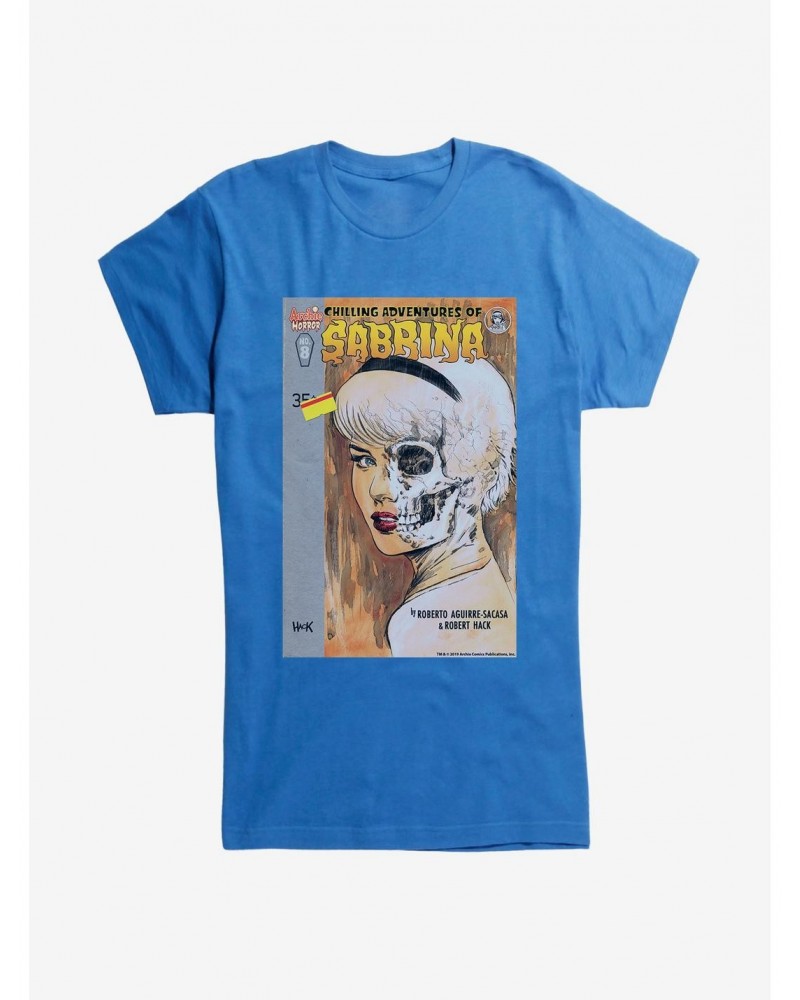 Chilling Adventures of Sabrina Half Skull Face Girls T-Shirt $10.46 T-Shirts