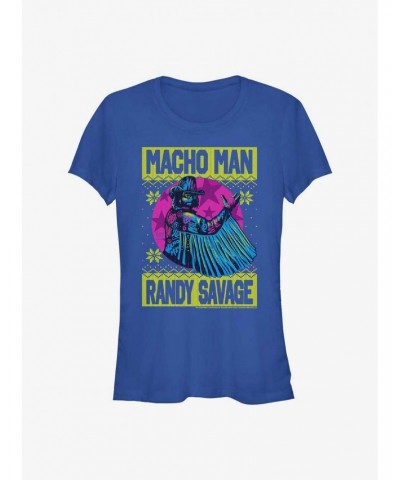 WWE Macho Man Randy Savage Ugly Christmas Girls T-Shirt $9.96 T-Shirts