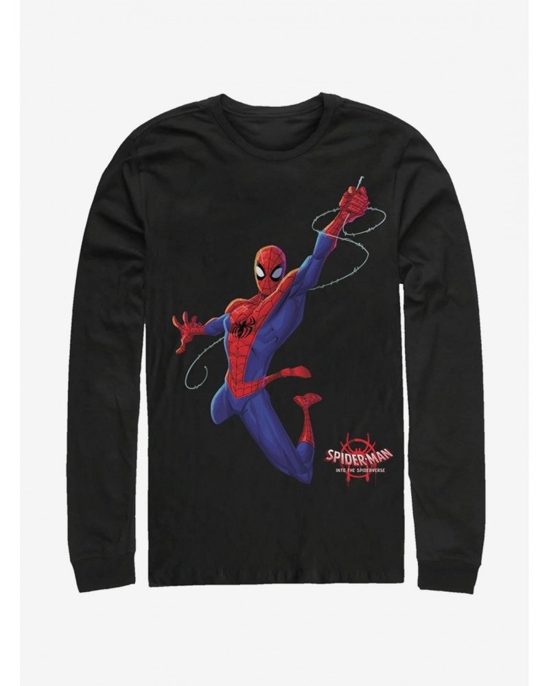 Marvel Spider-Man: Into The Spider-Verse Real Spider-Man Long-Sleeve T-Shirt $8.95 T-Shirts