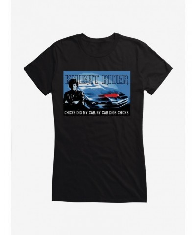 Knight Rider Chicks Dig My Car Girls T-Shirt $8.17 T-Shirts