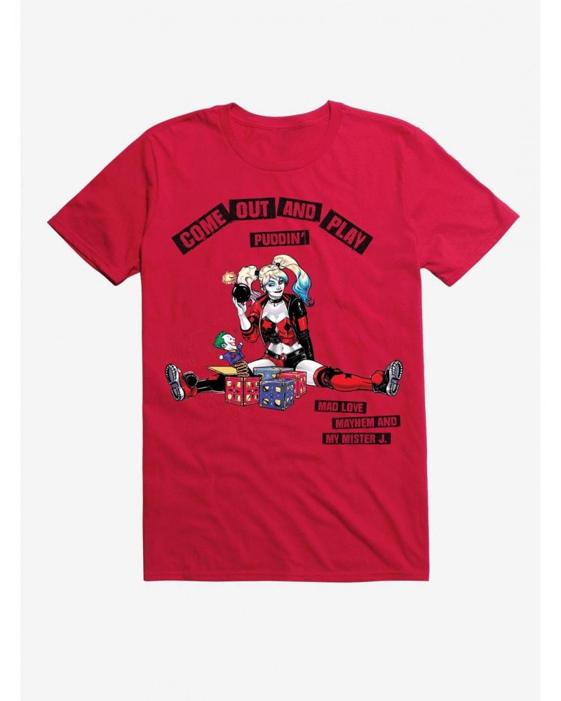 DC Comics Batman Harley Quinn Come Out And Play T-Shirt $7.65 T-Shirts