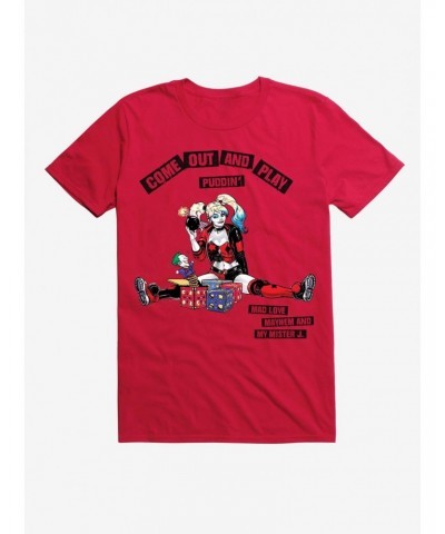 DC Comics Batman Harley Quinn Come Out And Play T-Shirt $7.65 T-Shirts