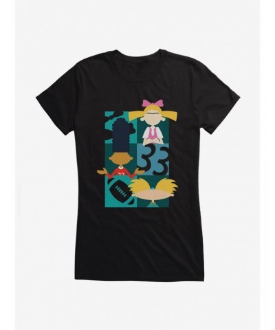 Hey Arnold! Icon Silhouettes Girls T-Shirt $6.77 T-Shirts