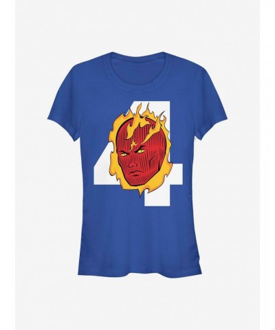 Marvel Fantastic Four Torch Head Girls T-Shirt $7.77 T-Shirts