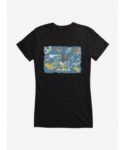 Godzilla Space Girls T-Shirt $7.77 T-Shirts