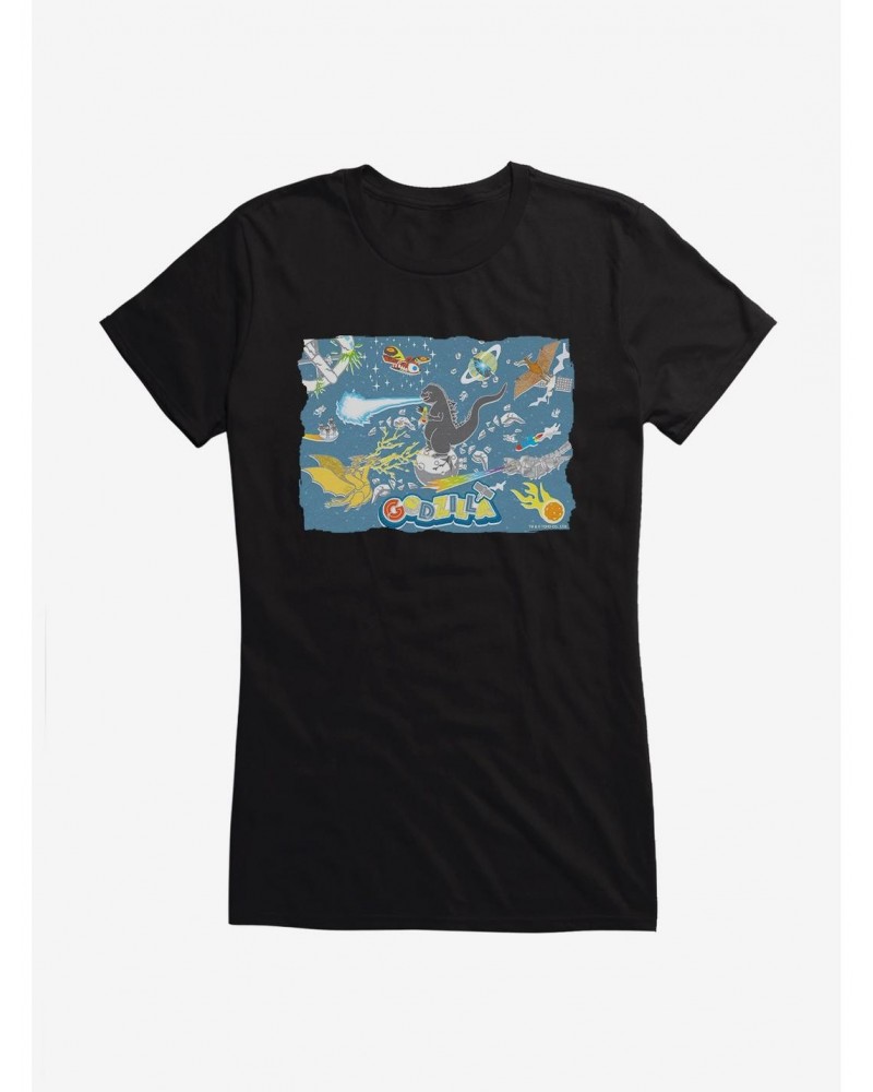 Godzilla Space Girls T-Shirt $7.77 T-Shirts