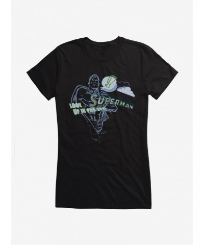 DC Comics Superman Up In The Sky Girls T-Shirt $9.36 T-Shirts