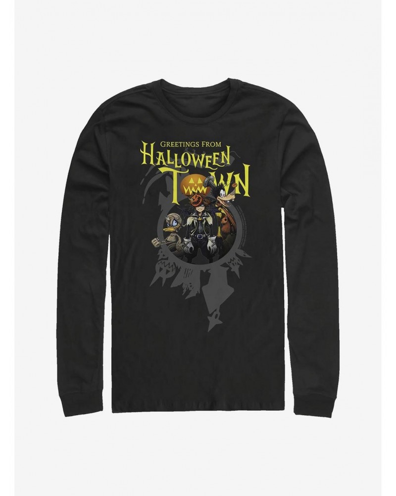 Disney Kingdom Hearts Greetings Halloween Town Long-Sleeve T-Shirt $10.79 T-Shirts