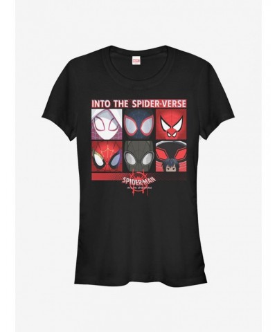 Marvel Spider-Man: Into The Spider-Verse Six Up Girls T-Shirt $5.18 T-Shirts