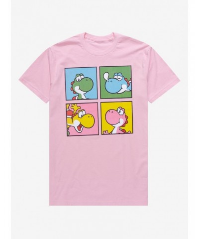 Yoshi Pink Grid Boyfriend Fit Girls T-Shirt $9.56 T-Shirts