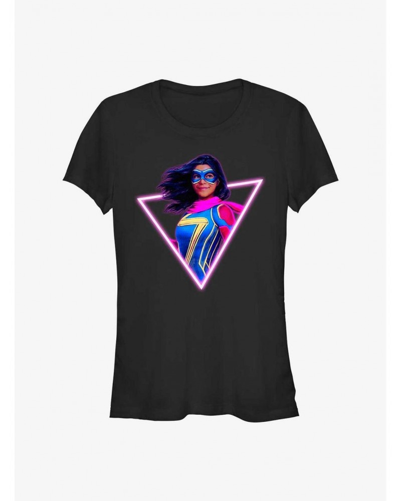 Marvel Ms. Marvel Neon Hero Girls T-Shirt $9.36 T-Shirts