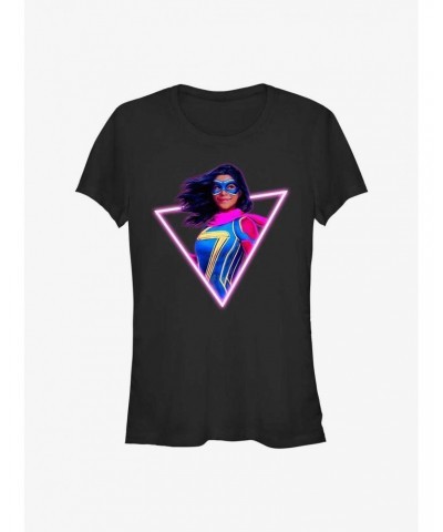 Marvel Ms. Marvel Neon Hero Girls T-Shirt $9.36 T-Shirts