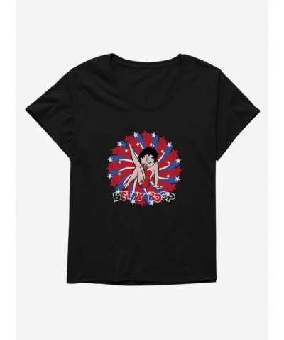 Betty Boop Red and Blue Splash Girls T-Shirt Plus Size $8.09 T-Shirts