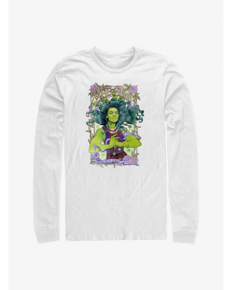 Marvel She Hulk Will Not Be Silenced Long-Sleeve T-Shirt $11.58 T-Shirts