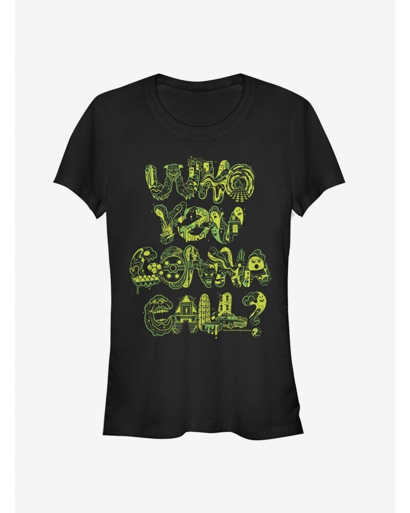 Ghostbusters Who You Gonna Call Doodle Girls T-Shirt $6.77 T-Shirts