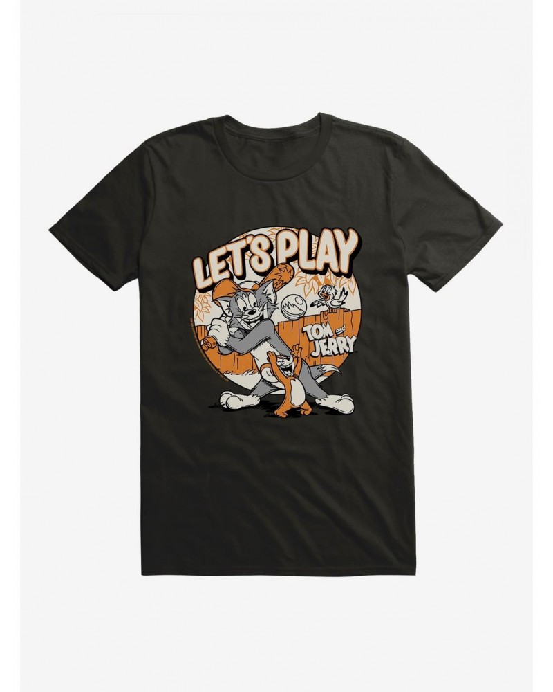 Tom and Jerry Let's Play Baseball T-Shirt $8.22 T-Shirts