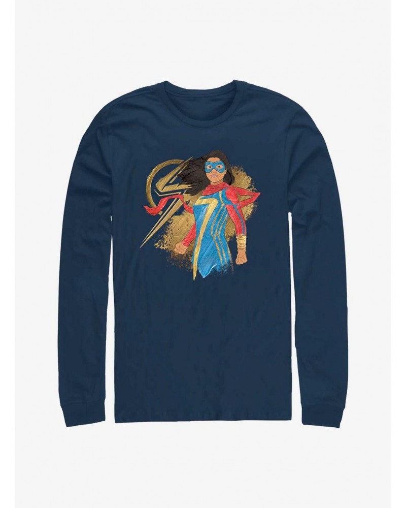 Marvel Ms. Marvel Portrait Long-Sleeve T-Shirt $11.32 T-Shirts