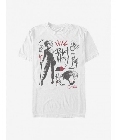 Disney Cruella Fashion Sketches T-Shirt $7.65 T-Shirts