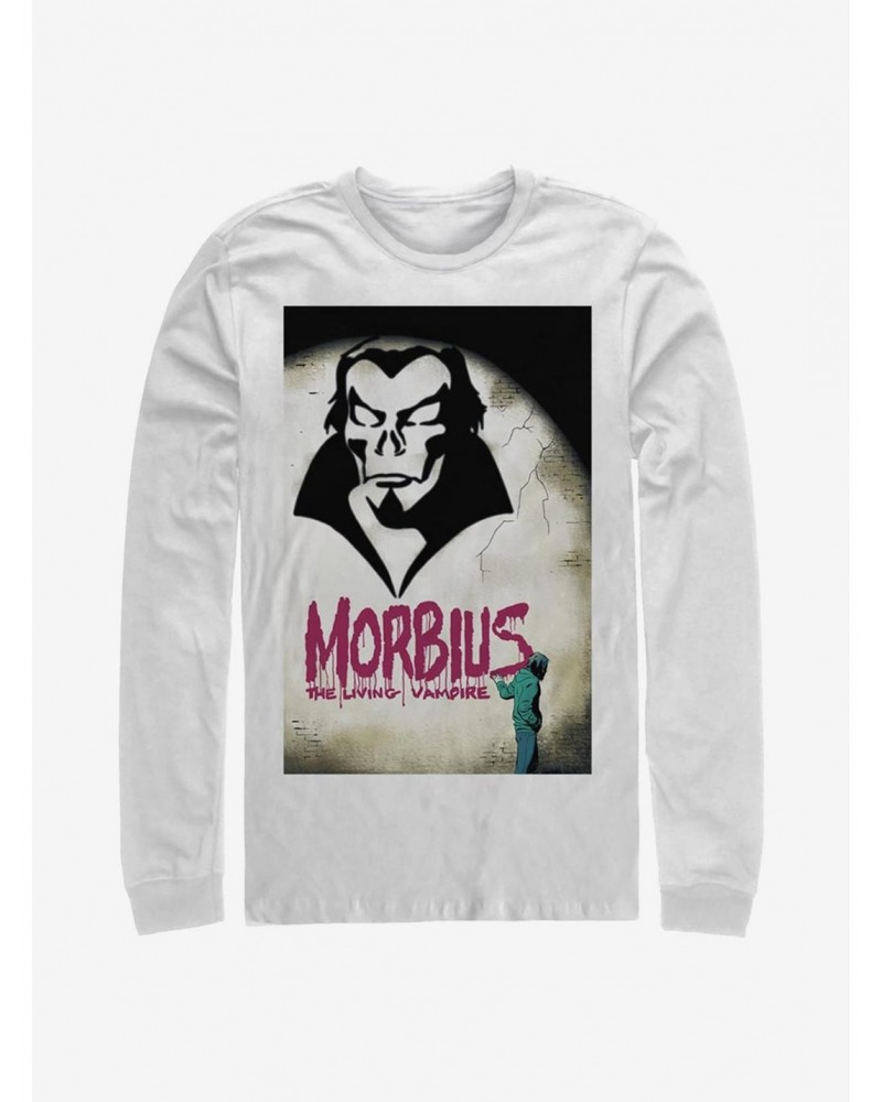 Marvel Morbius Spray Paint Cover Long-Sleeve T-Shirt $10.53 T-Shirts