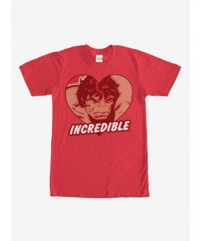 Marvel Hulk Incredible Heart T-Shirt $9.56 T-Shirts