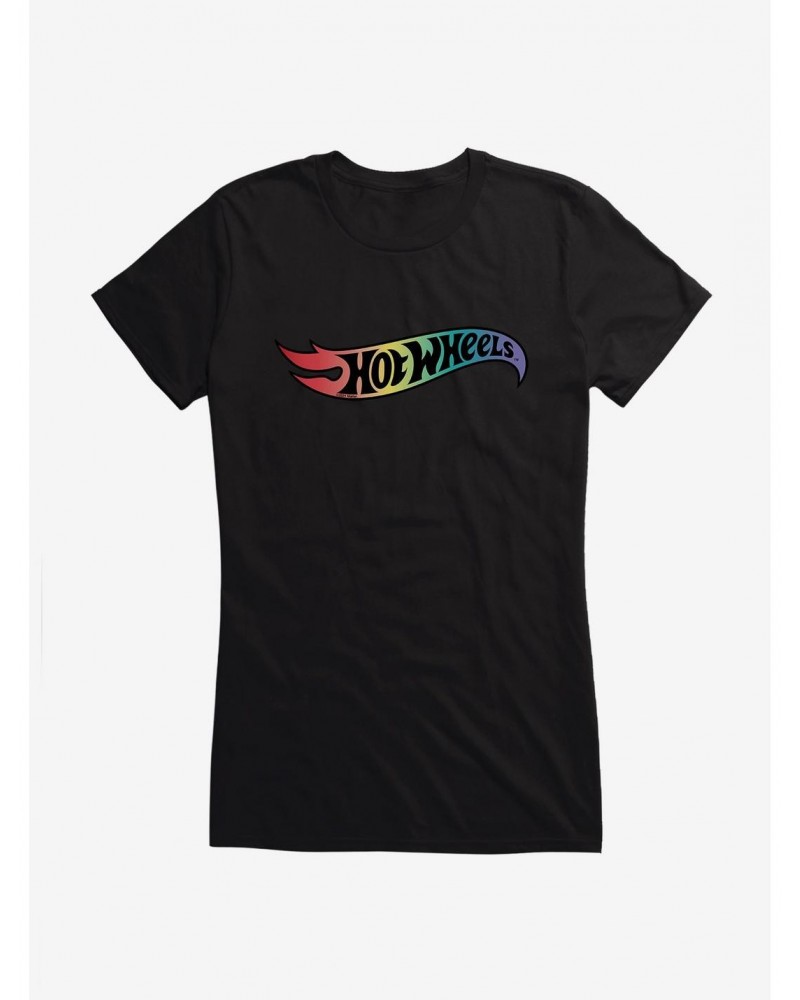 Hot Wheels Pride Rainbow Flag Logo T-Shirt $6.97 T-Shirts