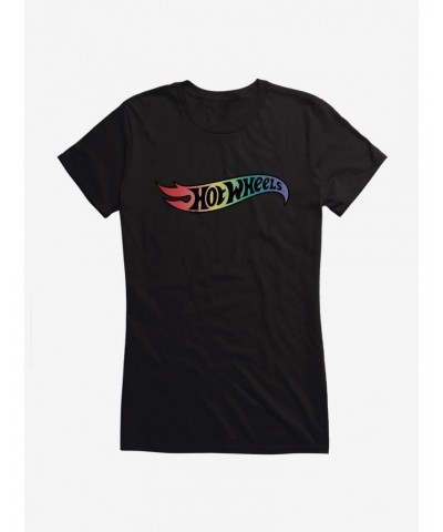 Hot Wheels Pride Rainbow Flag Logo T-Shirt $6.97 T-Shirts